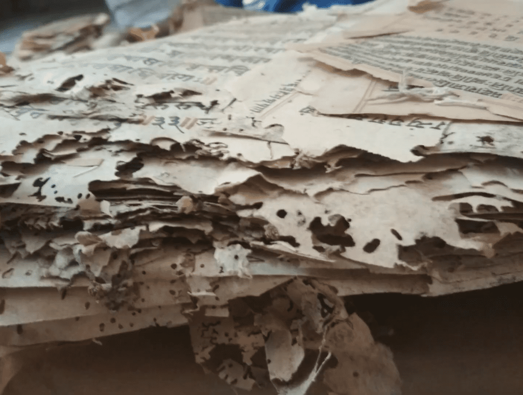 Damaged manuscripts